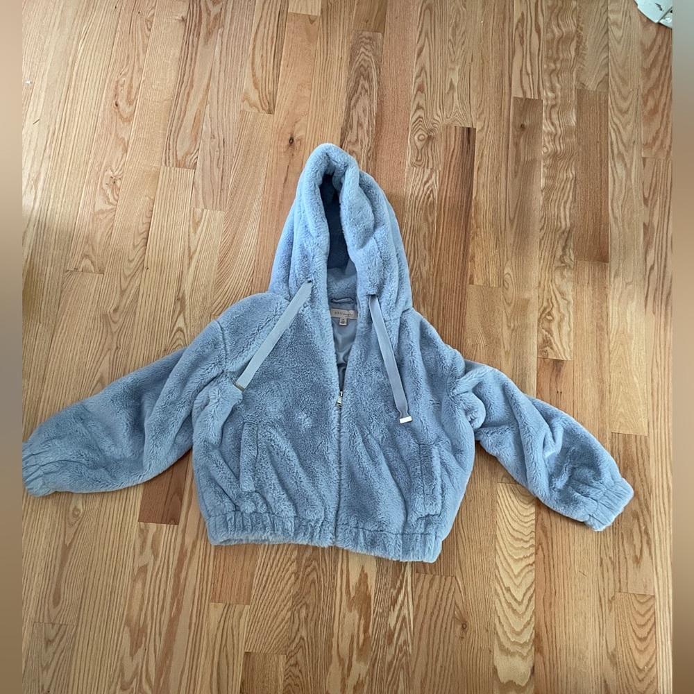 Philosophy faux fur hooded jacket. Size L